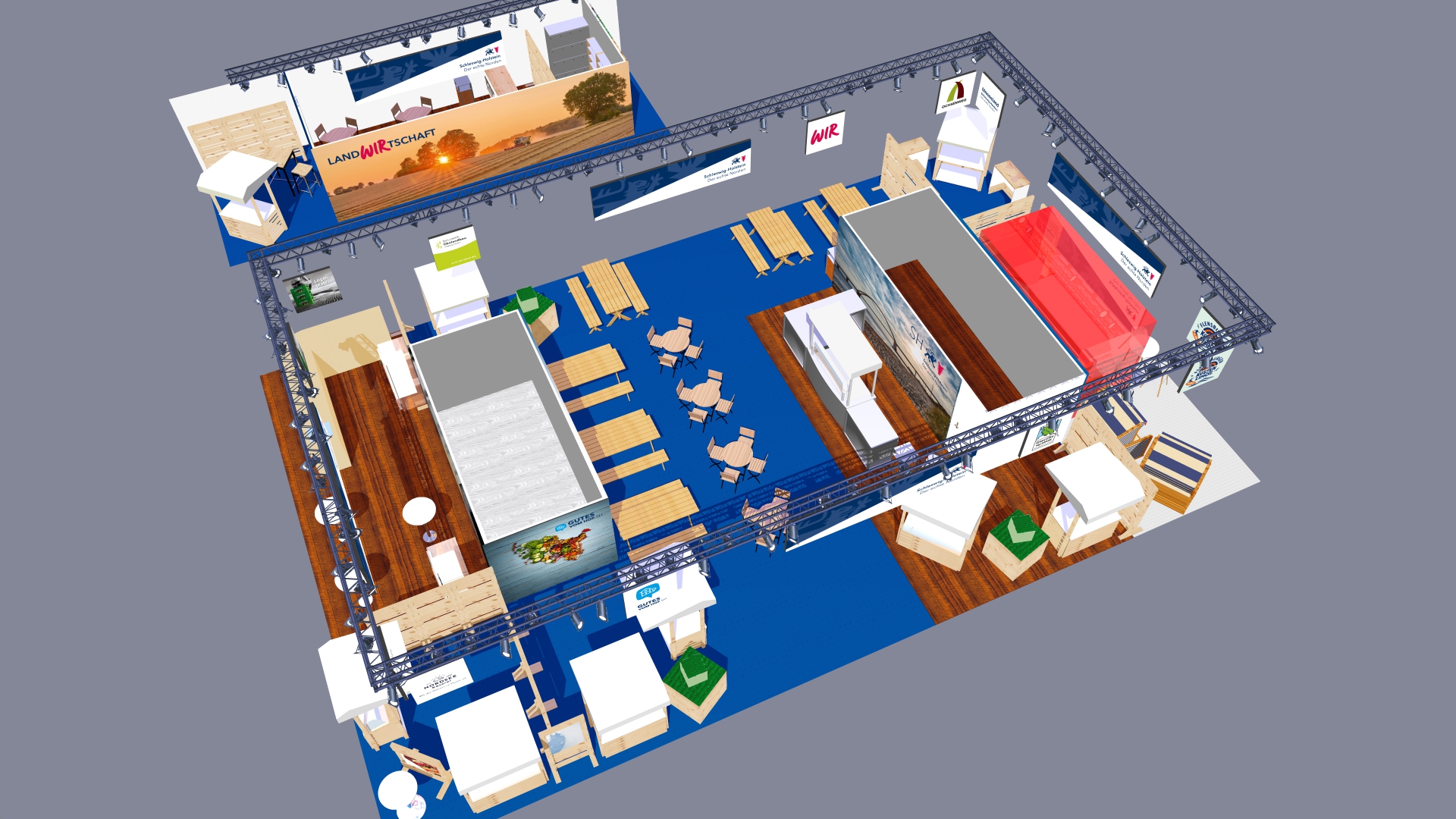 Rendering des Schleswig-Holstein Standes auf der Grünen Woche in Berlin