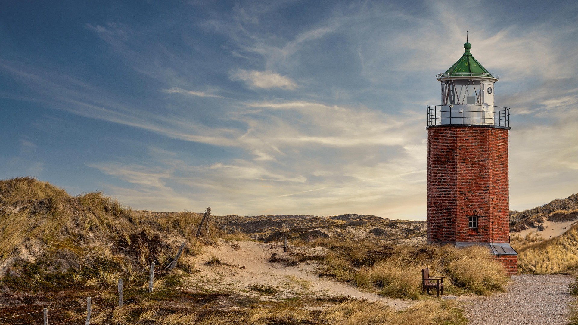 Leuchtturm von Sylt in den Dünen